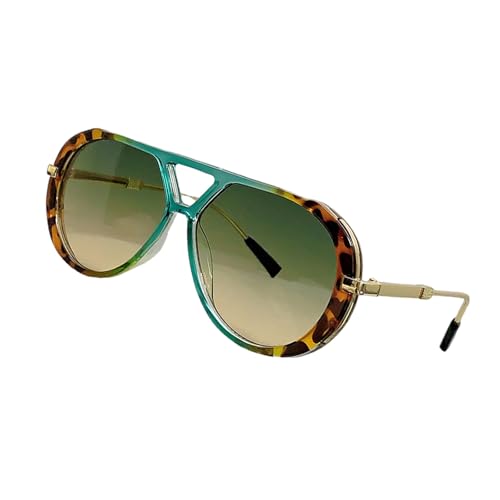 MALSSE Klassische Doppelbrücken-Designs, Sonnenbrille, stilvolles Muster, PC-Rahmen, Sonnenschutz, Outdoor, Freizeit, Brillen, Doppelbrücken-Sonnenbrille, Leopardengrüner Rahmen MALSSE Klassische Doppelbrücken-Designs, Sonnenbrille, stilvolles Muster, PC-Rahmen, Sonnenschutz, Outdoor, Freizeit, Brillen, Doppelbrücken-Sonnenbrille, Leopardengrüner Rahmen von MALSSE