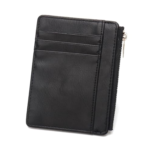 MALSSE Kompakte blockierende sichere Kartenfächer, PU-Leder, Münzgeldbörse, tragbarer Kleingeldhalter, entworfen für Sicherheit und einfachen Transport, BK von MALSSE