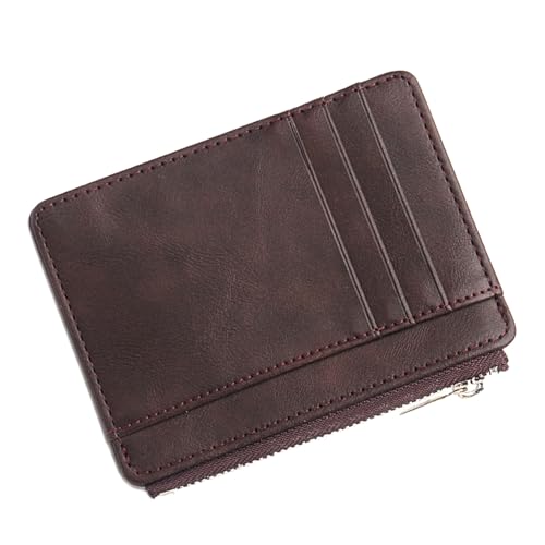 MALSSE Kompakte blockierende sichere Kartenfächer, PU-Leder, Münzgeldbörse, tragbarer Kleingeldhalter, entworfen für Sicherheit und einfachen Transport, CF von MALSSE