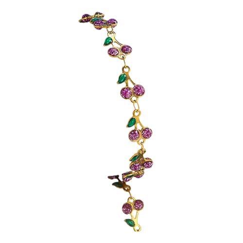 MALSSE Leichte Armbandkette mit Fruchttropfenöl-Design, Edelstahlkette, bequem, täglicher Tragen, leichter Edelstahl, für Damen, Einheitsgröße, Wie beschrieben von MALSSE