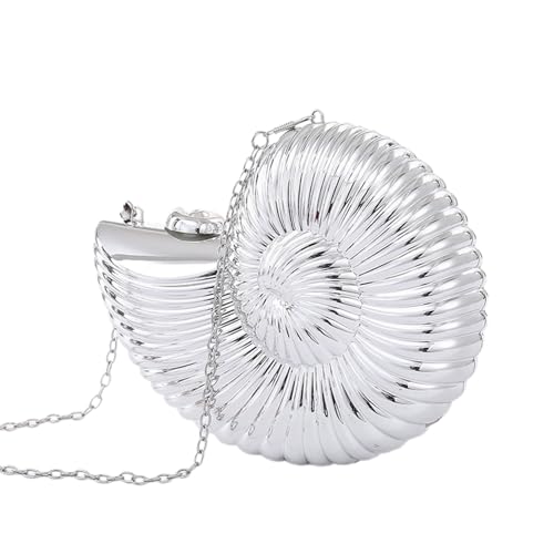 MALSSE Modische Abendtasche Damen Crossbody Geldbörse Acryl Schulter Handtasche für Mädchen Abend für Frauen, silber, One Size von MALSSE