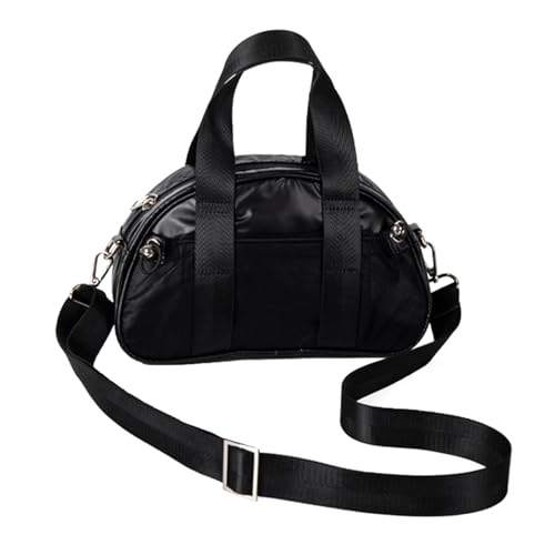 MALSSE Modische Damen-Umhängetasche aus PU-Leder mit Tragegriff oben, kleine Schultertasche für den täglichen Gebrauch und Partys, lässige Alltagstasche, Schwarz , One Size von MALSSE