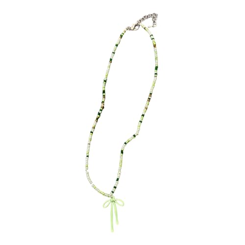 MALSSE Modische Halskette mit Schmetterlingsschleife, Schleife, Anhänger, Schlüsselbeinkette, elegant, verstellbar, Schmuck für Frauen und Mädchen von MALSSE