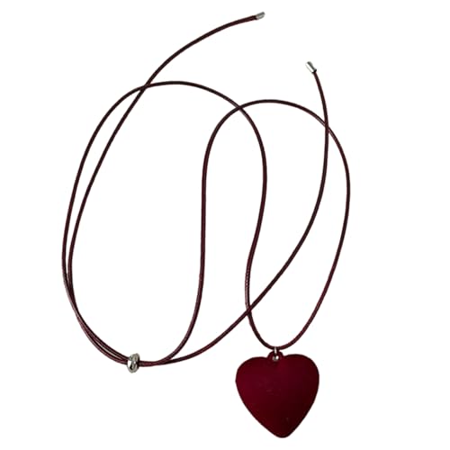MALSSE Modische Herz-Halskette mit langem Hals, geeignet für Frauen, die einzigartige Stile suchen, einzigartige Statement-Halskette von MALSSE