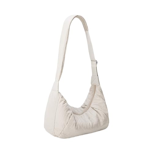 MALSSE Nylon-Umhängetasche für Arbeit und Reisen, große Kapazität, Umhängetasche, vielseitig, einfarbig, für Damen und Herren, leicht, modisches Accessoire, beige, One Size MALSSE Nylon-Umhängetasche für Arbeit und Reisen, große Kapazität, Umhängetasche, vielseitig, einfarbig, für Damen und Herren, leicht, modisches Accessoire, beige, One Size von MALSSE