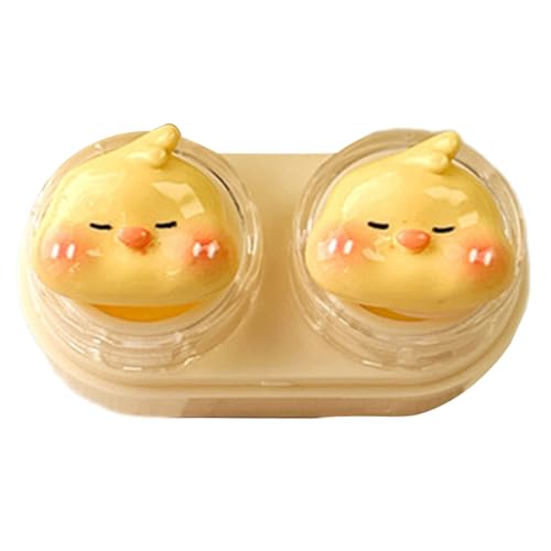 MALSSE Objektiv-Reise-Kits, Doppel-Fach, Objektiv-Aufbewahrungskoffer mit auslaufsicherem Design für sichere Objektive, einfach zu tragen, reisefreundlicher Organizer, gelb von MALSSE