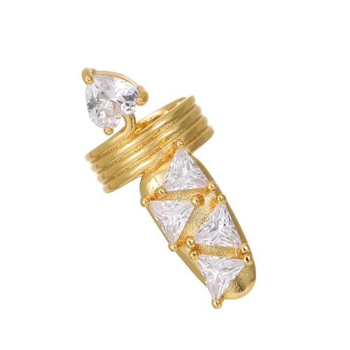 MALSSE Punk Styles Verstellbare Imiation Nägel Ringe Gothic Krallen Schmuck für Frauen Halloween Kostüm Partys und Alltag Gothic Nagelringe, Einheitsgröße, Wie beschrieben, Wie beschrieben von MALSSE