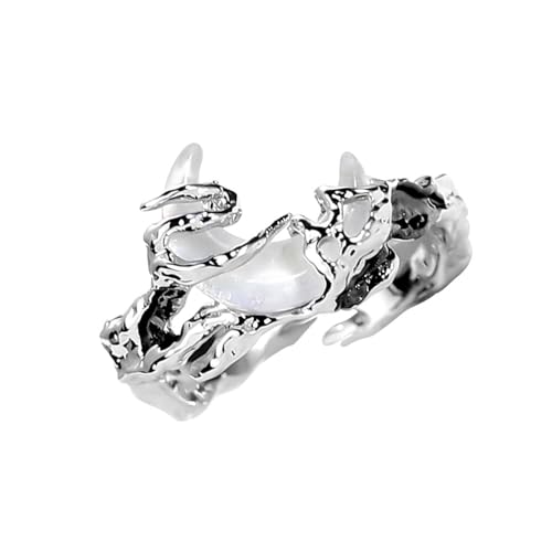 MALSSE Romantische Liebes-Symbol-Ringe, Zubehör für Paare, stabile Legierung, mit Sonnen- und Mond-Design, größenverstellbar, für den täglichen Gebrauch, Partykleidung, Einheitsgröße, Wie beschrieben von MALSSE