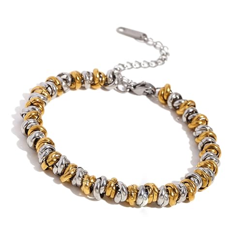 MALSSE Stilvolle Edelstahl-Halskette für Damen, Schmuck, wasserdicht, geeignet für modische Frauen, handgefertigte Halskette von MALSSE