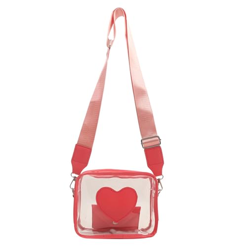 MALSSE Transparente Schultertasche, auffällig und praktische Umhängetasche mit PU-Brieftaschen-Set, einfach zu tragen für den täglichen Gebrauch, Reisetasche, a, One Size MALSSE Transparente Schultertasche, auffällig und praktische Umhängetasche mit PU-Brieftaschen-Set, einfach zu tragen für den täglichen Gebrauch, Reisetasche, a, One Size von MALSSE