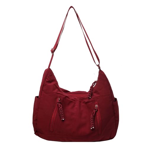MALSSE Unisex-Umhängetasche für den täglichen Gebrauch, verstellbarer Riemen, lässige Umhängetasche, Geldbörse, Nylon, Reisetasche, a, One Size MALSSE Unisex-Umhängetasche für den täglichen Gebrauch, verstellbarer Riemen, lässige Umhängetasche, Geldbörse, Nylon, Reisetasche, a, One Size von MALSSE