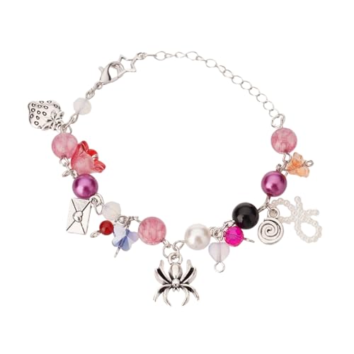 MALSSE Verstellbares Armband, bunte Perlen, elegant, für Damen und Mädchen, handgefertigt, Zubehör, buntes Perlenarmband, Einheitsgröße, Wie beschrieben von MALSSE