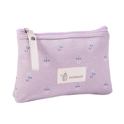 Make-up-Tasche mit Blumendruck, Federmäppchen, Schreibwaren, Kosmetik-Organizer, Kulturbeutel, Make-up-Stift, Kosmetik-Schreibwaren für die Schule, violett von MALSSE