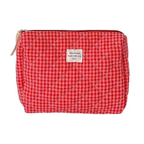 Modische gesteppte Aufbewahrungstasche, tragbarer Make-up-Organizer mit Blumenmuster für Damen und Mädchen, Baumwoll-Make-up-Tasche Modische gesteppte Aufbewahrungstasche, tragbarer Make-up-Organizer mit Blumenmuster für Damen und Mädchen, Baumwoll-Make-up-Tasche von MALSSE