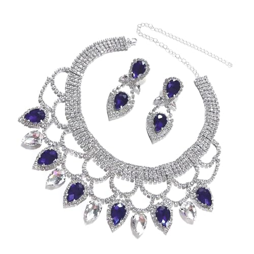 Modische hohle Halskette mit Strasssteinen, passende Ohrringe, elegantes Schmuck-Set zur Verschönerung Ihres Abend- oder Hochzeitszubehörs, Einheitsgröße, Wie beschrieben, Wie beschrieben Modische hohle Halskette mit Strasssteinen, passende Ohrringe, elegantes Schmuck-Set zur Verschönerung Ihres Abend- oder Hochzeitszubehörs, Einheitsgröße, Wie beschrieben, Wie beschrieben von MALSSE