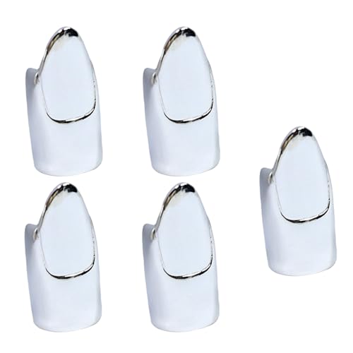 Multifunktionale Nagelringe, einfach zu tragen, Maniküre, Schmuck, Fingerspitzenringe für Themenpartys und Nachtclubs, verstellbar, offener Finger, 5 Stück, E, Wie beschrieben, Wie beschrieben von MALSSE