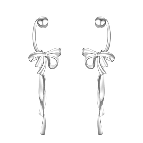 Niedliche Schleifenförmige Ohrring-Verzierung für Frauen, elegante Schleifen-Ohrringe, Ornament, trendiges Damenmodeaccessoire, süße Ohrringe von MALSSE
