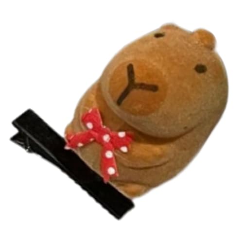Schöne Capybaras Haarnadeln, beflockt, stehend, Tier-Clip für Kinder und Erwachsene, beliebtes Haarstyling-Zubehör, 1/5/10 Stück von MALSSE