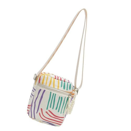 Schöne Damen-Geldbörse, kleine Umhängetasche mit Blumenmuster, Handy-Schultertasche, Kord, ästhetisch, für den täglichen Gebrauch, japanischer Stil, Crossbody für Damen, Schultertasche, Handy, Alltag von MALSSE