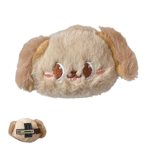 Sweet Puppy Hair Ornament Damen Haargummi Cartoon Haarteile Plüsch Brosche Haarspange für verschiedene Frisuren und Outfits von MALSSE