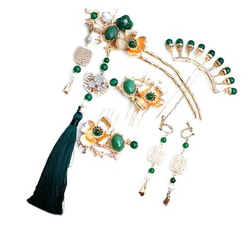 Traditionelles chinesisches Haarnadel-Set mit Quasten, Haarschmuck, handgefertigt, Legierung, Haarnadel-Kollektion für Frauen von MALSSE