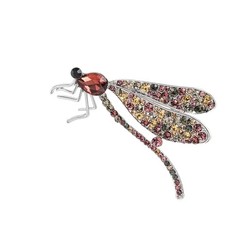 Wunderschöne Libellen-Brosche mit Strasssteinen, Kleidungsaccessoire, elegante Brosche, Damenbekleidung, Schmuck für jeden Anlass, funkelnder Schmuck, Einheitsgröße, Wie beschrieben von MALSSE