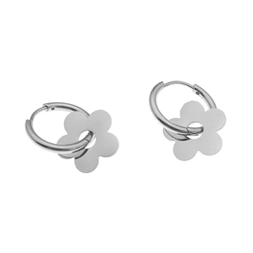 Zarte Blumen-Metall-Ohrringe, einzigartige und funkelnde Blumen-Creolen-Ohrringe für Partys und den täglichen Gebrauch, modisches Accessoire, personalisiertes Kinderzubehör von MALSSE