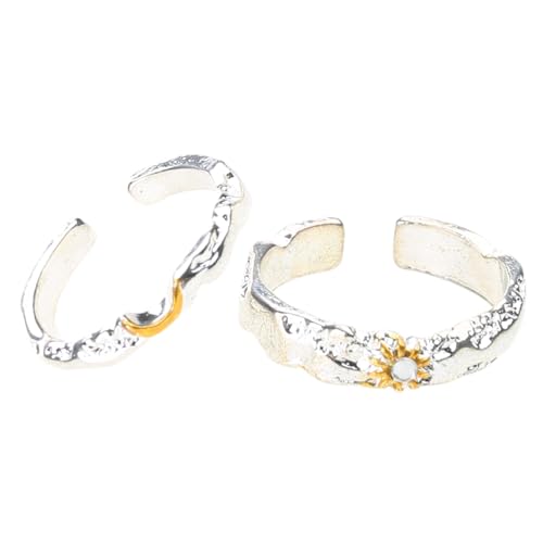 Zarte Liebe Sonne Mond passende Ringe Edelstahl Sonne Mond für Paare schlichter eleganter Schmuck Schmuck Zarte Liebe Sonne Mond passende Ringe Edelstahl Sonne Mond für Paare schlichter eleganter Schmuck Schmuck von MALSSE
