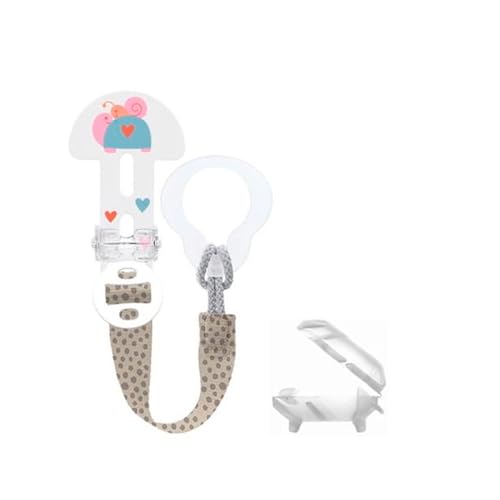MAM Clip it ! Fashion & Cover Schnullerband Schnullerkette mit Saugerschutz, längenverstellbar, waschbar, Farbe rosa sortiert von MAM