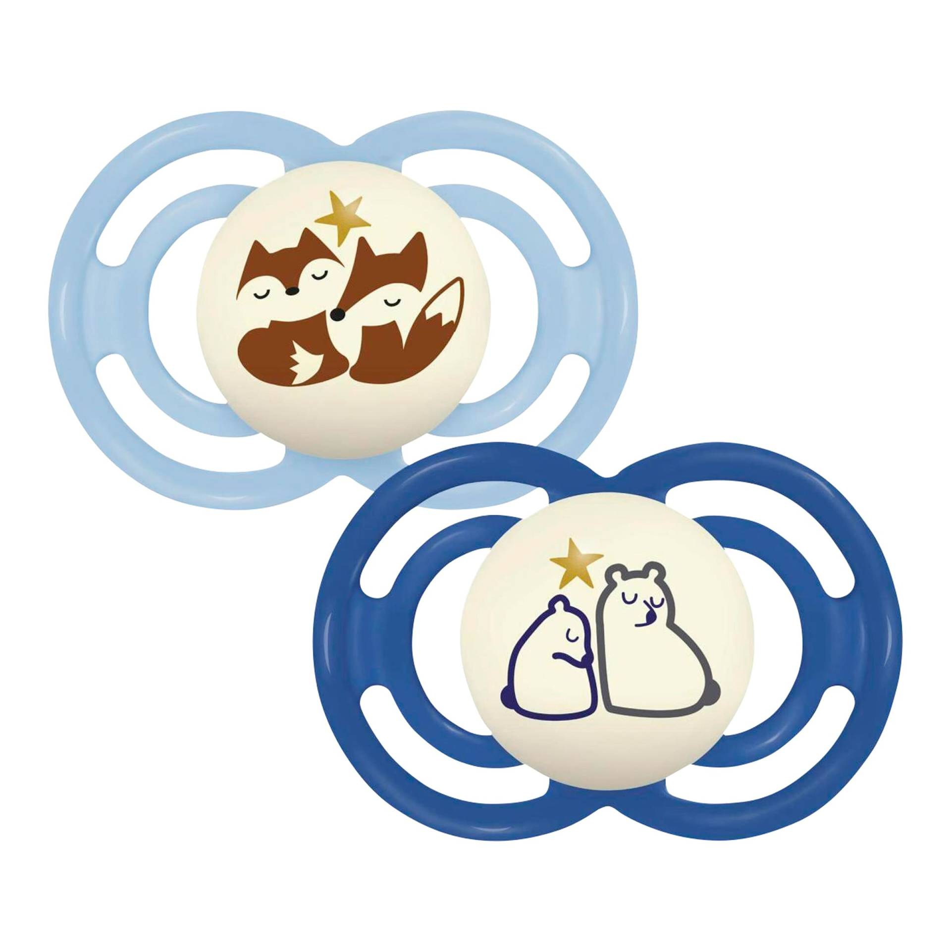 Mam 2er-Pack Schnuller Perfect Night Silikon, 6-16M von MAM