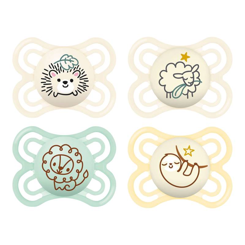 Mam 4er-Pack Schnuller Perfect Day+Night Silikon, 0-6 M von MAM