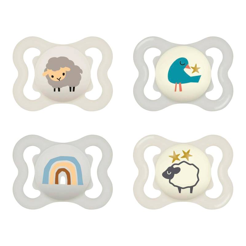 Mam 4er-Pack Schnuller Supreme Day+Night Silikon, 0-6 M von MAM