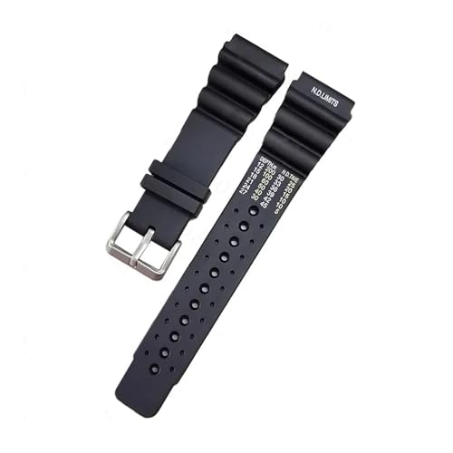 MAMA'S PEARL 20 Mm 22 Mm 24 Mm ND Limits Diver Silikonarmband Passend For Seiko Fit For Water Ghost Resin Herren-Sportuhrenarmband For Casio For Citizen For Promaster(01,20mm) von MAMA'S PEARL