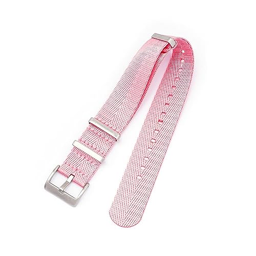 MAMA'S PEARL 20mm 22mm 24mm Nylonband Herren Damen Ersatzuhrenarmband Passend For Omega Fit For Seamaster 300 (Color : Pink, Size : 20mm) von MAMA'S PEARL