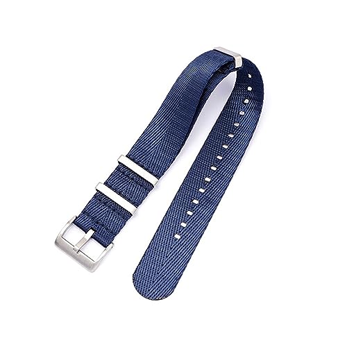 MAMA'S PEARL 20mm 22mm 24mm Nylonband Herren Damen Ersatzuhrenarmband Passend For Omega Fit For Seamaster 300 (Color : Royal, Size : 24mm) von MAMA'S PEARL