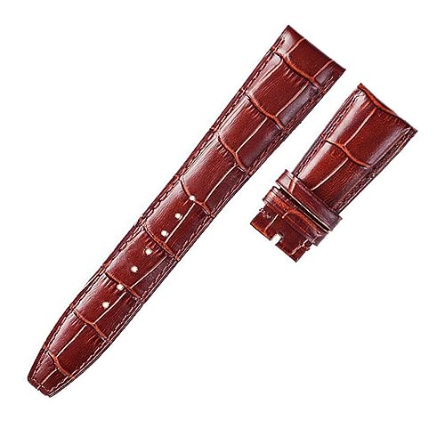 MAMA'S PEARL 20mm 22mm Uhr Armband Fit for IWC Uhren Portofino Portugieser Strap Uhr Zubehör Echtes Leder Uhr Band Gürtel kette (Color : Only Brown Strap, Size : 22mm) von MAMA'S PEARL