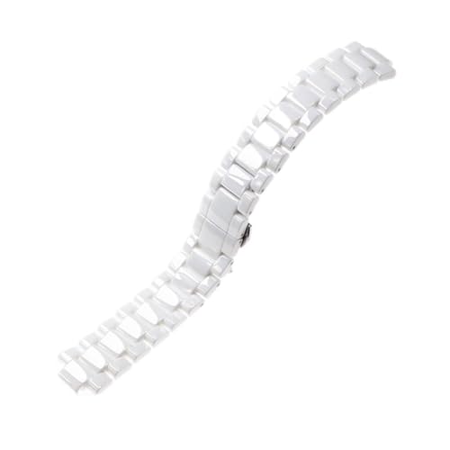 MAMA'S PEARL 20mm 23mm Schwarz Weiß Konvex Keramik Armband Fit for Armani Männer Frauen Ar1425ar126ar1421ar1473 Uhr Armband Armband Armband Bands(White,23mm) von MAMA'S PEARL