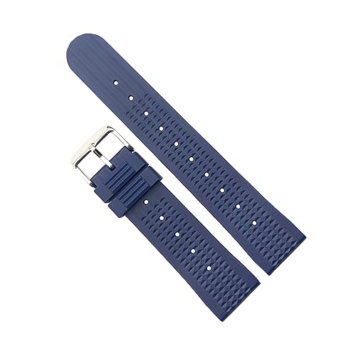 MAMA'S PEARL Armband Silikon Gummiband Männer Sport Tauchen Schwarz Strap for 62MAS Armbanduhr Gürtel Uhr Zubehör Sport Uhr (Color : Blue, Size : 20mm) von MAMA'S PEARL