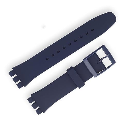MAMA'S PEARL Ersatz-Uhrenarmband, passend for Swatch-Armbänder 17 mm und 19 mm 20 mm (Color : Dark blue, Size : 20mm) von MAMA'S PEARL