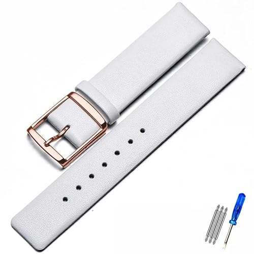 MAMA'S PEARL Lederarmband Passend For CK K2G211K2G231K2Y211K2Y231 Armband Mit Kettenschnalle For Herren Und Damen, 16 Mm, 18 Mm, 20 Mm, 22 Mm Armband(Blue Light Blue,22mm) von MAMA'S PEARL