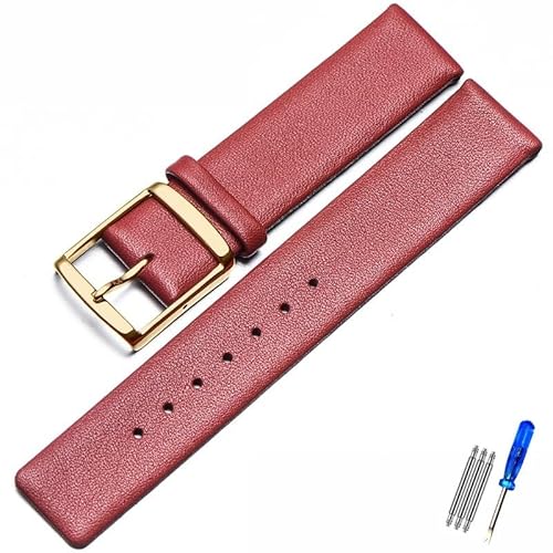 MAMA'S PEARL Lederarmband Passend For CK K2G211K2G231K2Y211K2Y231 Armband Mit Kettenschnalle For Herren Und Damen, 16 Mm, 18 Mm, 20 Mm, 22 Mm Armband(Light Pink White,18mm) von MAMA'S PEARL