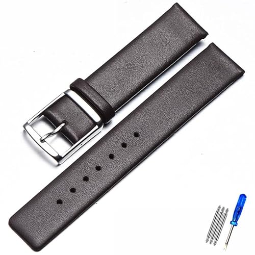 MAMA'S PEARL Lederarmband Passend For CK K2G211K2G231K2Y211K2Y231 Armband Mit Kettenschnalle For Herren Und Damen, 16 Mm, 18 Mm, 20 Mm, 22 Mm Armband(White Light Pur,22mm) von MAMA'S PEARL