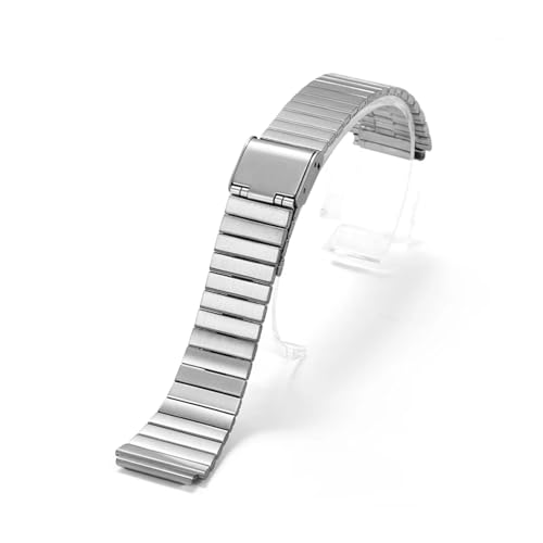 MAMA'S PEARL Passend For Casio F91W Uhrenstahl For F84 F105 F108 A158 A-168 AE-1300 AE-1200 Passend For Casio-Armbänder Ultradünnes Metallarmband 18 Mm 20 Mm(Silver,20mm) von MAMA'S PEARL