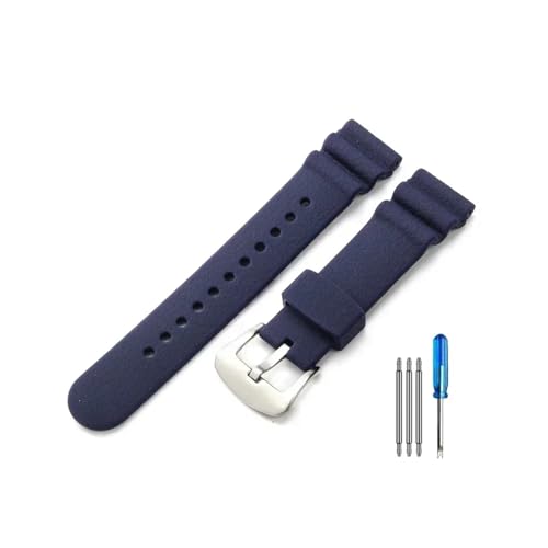 MAMA'S PEARL Passend For Seiko Nr. 5 SKX 007 Silikonzubehör Passend For Water Ghost Abalone Small Mm Weiß Kann Tauchen Ersetzen Armband(Blue(LZ)-Steel) von MAMA'S PEARL