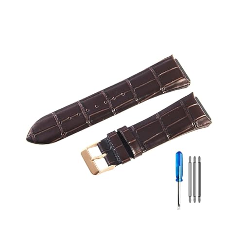 MAMA'S PEARL Passend for Guess Uhrenarmband W0040G3 W0040G5 W0247G3 Lederuhrenarmbänder(Coffee-RS-K1) von MAMA'S PEARL