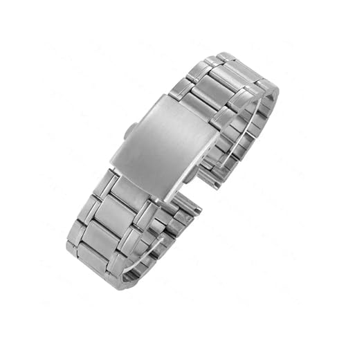 MAMA'S PEARL Universelles Armband Aus Stahl Mit Flachem Ende, Passend For Seiko, Edelstahl-Armband, Passend For Rolex, Herren- Und Damenarmband, Zubehör(Silver,16mm) von MAMA'S PEARL