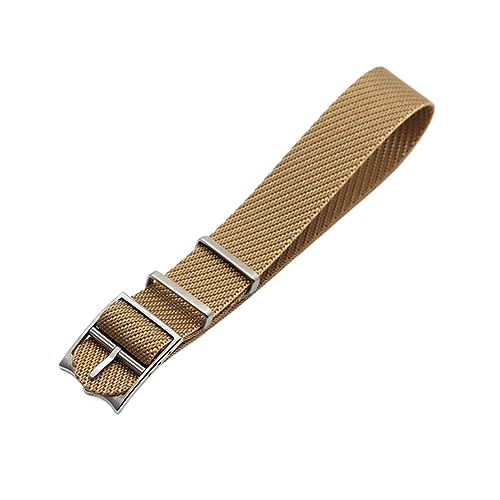 MAMA'S PEARL Weben Nylon Armband 20mm 22mm Männer Streifen Sport Leinwand Band Armband Armband Fit For Tudor Uhr Strap Zubehör (Color : Khaki, Size : 20mm) von MAMA'S PEARL