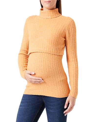 MAMA.LICIOUS Damen MLSUNIVA June L/S Knit TOP Strickpullover, Golden Ochre/Detail:Melange, XS von MAMA.LICIOUS