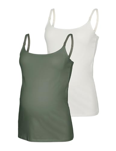 MAMA.LICIOUS Damen Mlkerrie Strap JRS Top 2F 2-P Noos, Sea Spray, Medium (2er Pack) von MAMA.LICIOUS