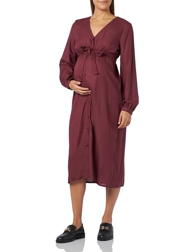 MAMALICIOUS Damen Mlsophia Lia L/S Wo Midi Dress 2f A, Rot, M von MAMA.LICIOUS